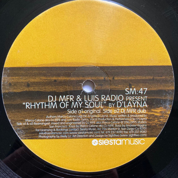 DJ MFR & Luis Radio Present D'Layna : Rhythm Of My Soul (12")
