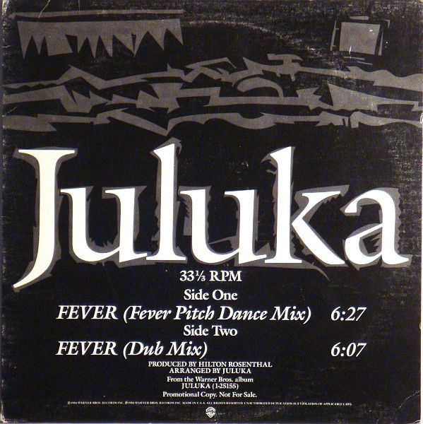 Juluka : Fever (12", Promo)