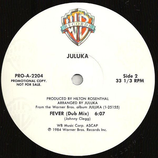 Juluka : Fever (12", Promo)