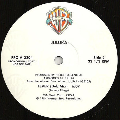 Juluka : Fever (12", Promo)