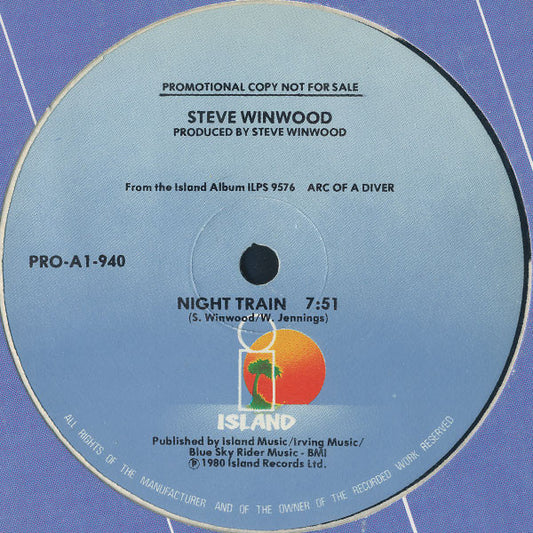 Steve Winwood / U2 : Night Train / I Will Follow (12", Promo)