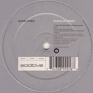 Adam Dived : State Of Panic (12")