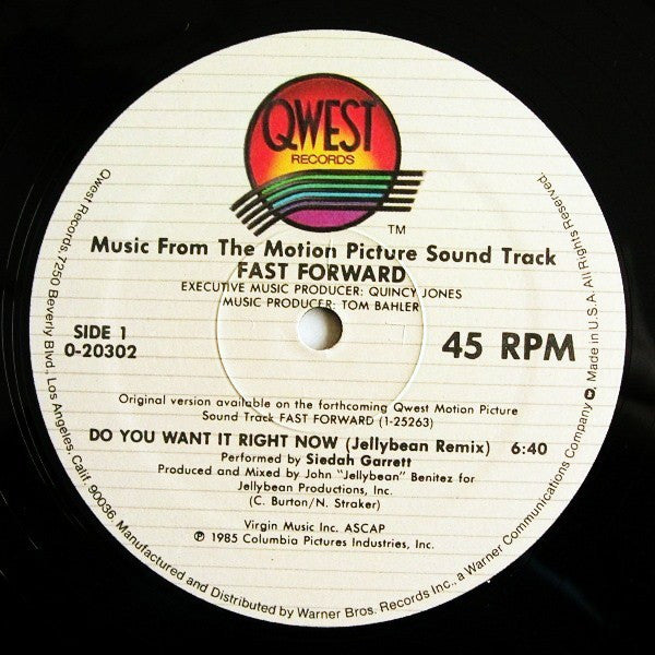 Siedah Garrett : Do You Want It Right Now (12", Maxi)