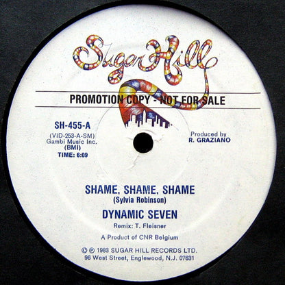Dynamic Seven : Shame, Shame, Shame (12", Promo)