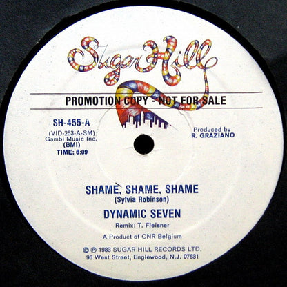 Dynamic Seven : Shame, Shame, Shame (12", Promo)