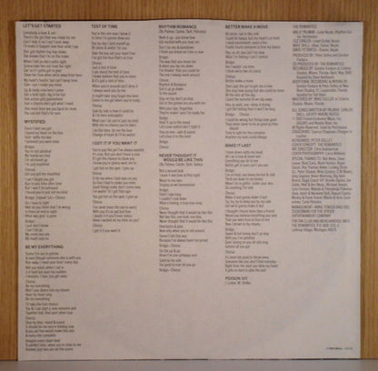 The Romantics : Rhythm Romance (LP, Album)