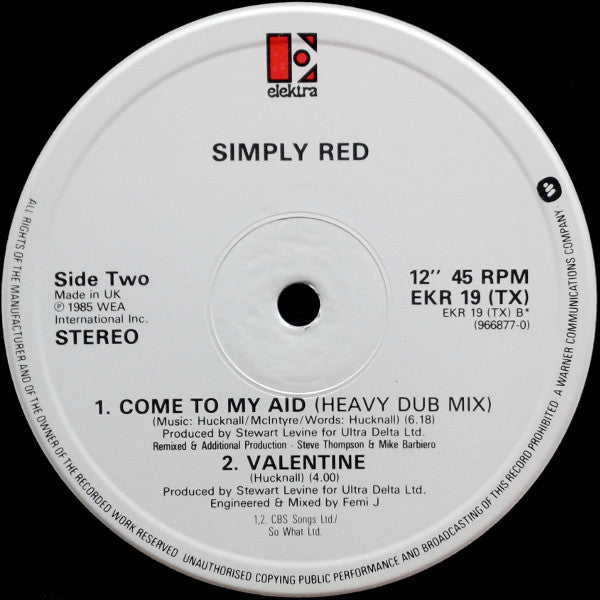 Simply Red : Come To My Aid (Survival Mix) (12")