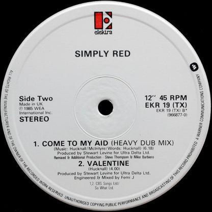 Simply Red : Come To My Aid (Survival Mix) (12")