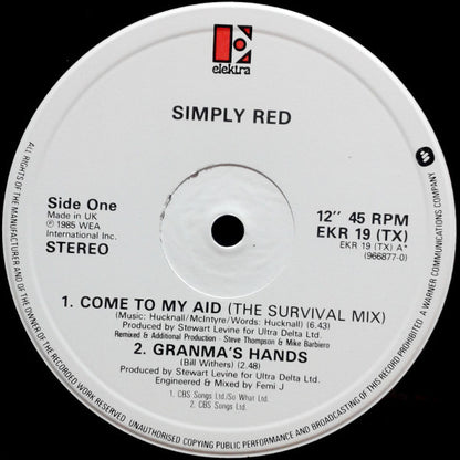 Simply Red : Come To My Aid (Survival Mix) (12")