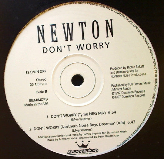 Newton (2) : Don't Worry (12")