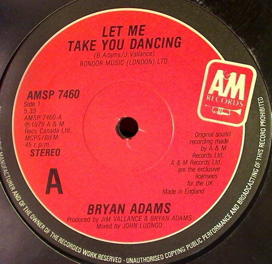 Bryan Adams : Let Me Take You Dancing (12", RE)