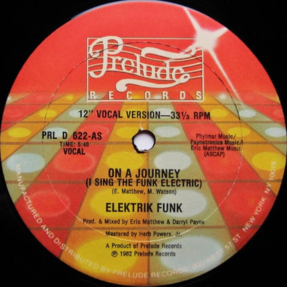 Elektrik Funk : On A Journey (I Sing The Funk Electric) (12")
