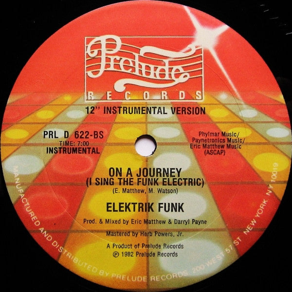 Elektrik Funk : On A Journey (I Sing The Funk Electric) (12")