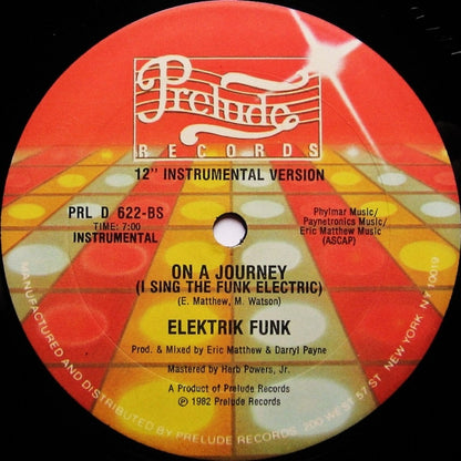 Elektrik Funk : On A Journey (I Sing The Funk Electric) (12")