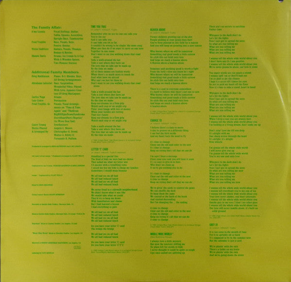 A'me Lorain & The Family Affair (2) : Starring In...Standing In A Monkey Sea (LP, Album)