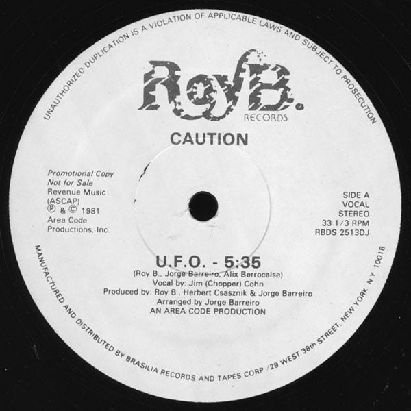 Caution : U.F.O. (12", Promo)