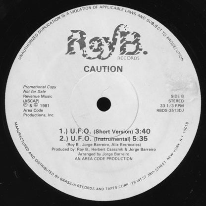 Caution : U.F.O. (12", Promo)