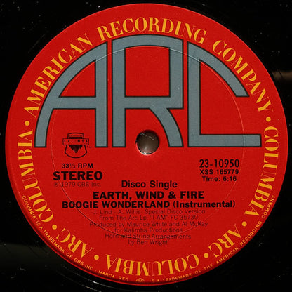 Earth Wind & Fire* With The Emotions : Boogie Wonderland (12", Single, Pit)