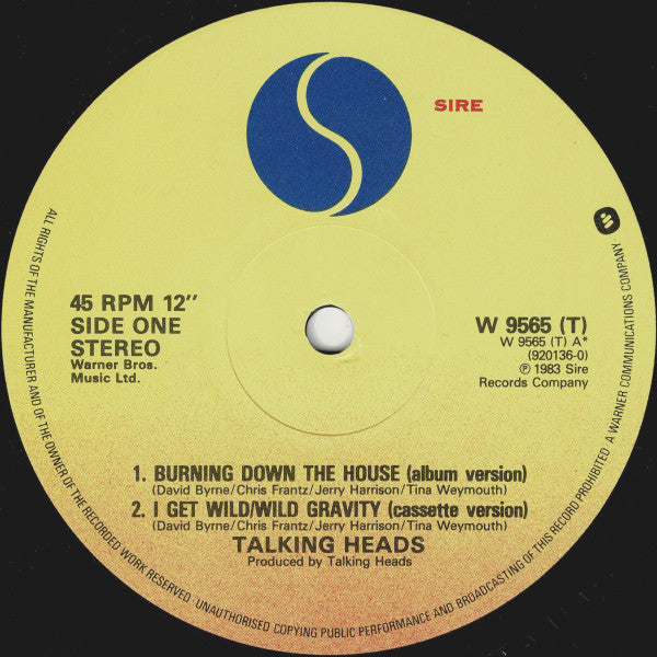 Talking Heads : Burning Down The House (Album Version) (12")