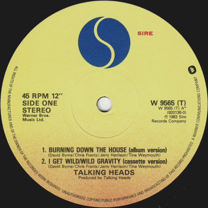 Talking Heads : Burning Down The House (Album Version) (12")