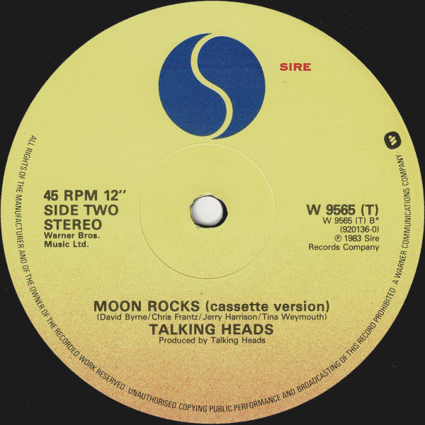 Talking Heads : Burning Down The House (Album Version) (12")