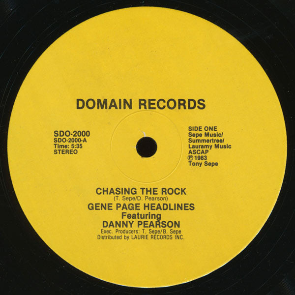 Gene Page Headlines Featuring Danny Pearson : Chasing The Rock (12", Promo)