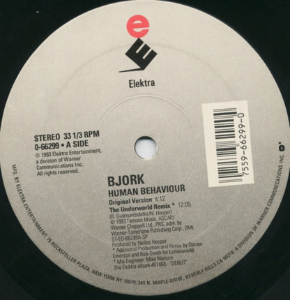 Björk : Human Behaviour (12", Single)