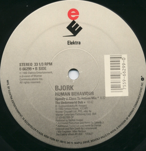 Björk : Human Behaviour (12", Single)