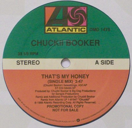 Chuckii Booker : That's My Honey (12", Promo)