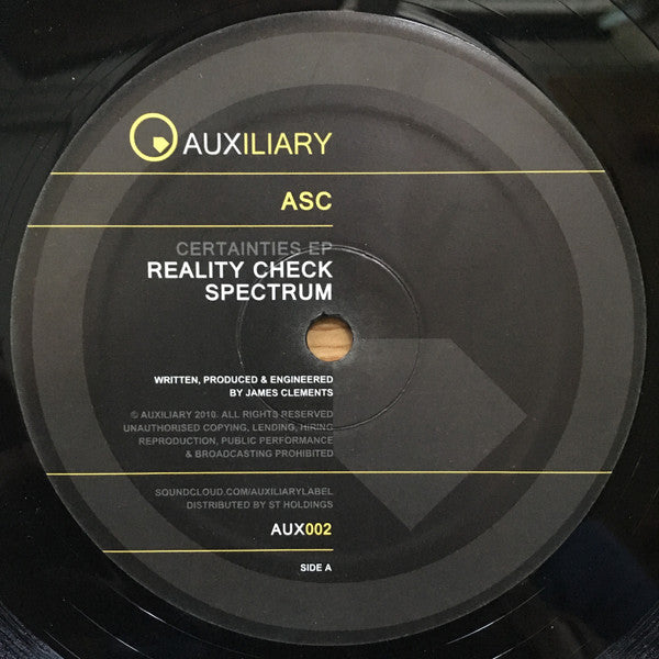 ASC : Certainties EP (12", EP)