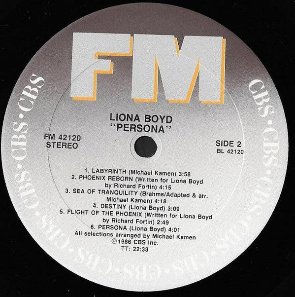Liona Boyd : Persona (LP, Album, Car)