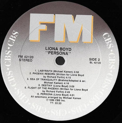 Liona Boyd : Persona (LP, Album, Car)