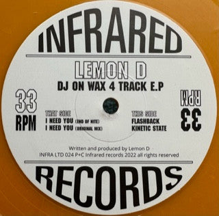 Lemon D : DJ On Wax 4 Track E.P (12", EP, RE, Ora)