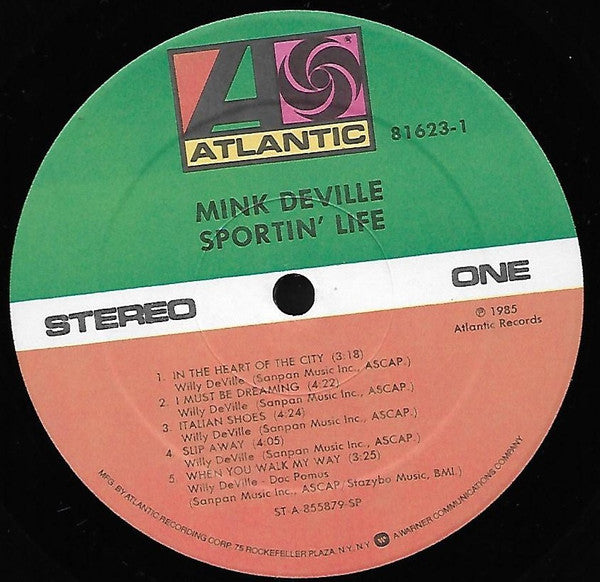 Mink DeVille : Sportin' Life (LP, Album, Spe)