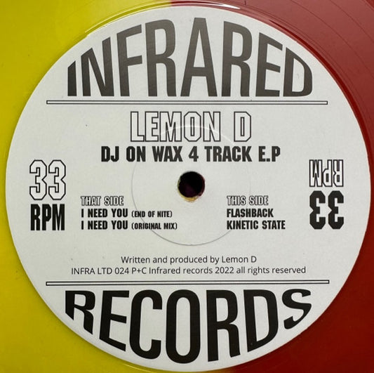 Lemon D : DJ On Wax 4 Track E.P (12", EP, RE,  Re)
