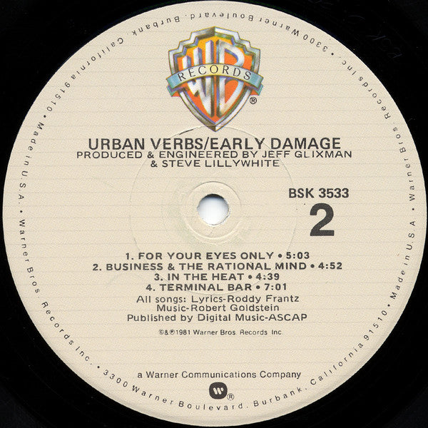 Urban Verbs : Early Damage (LP, Album, Los)