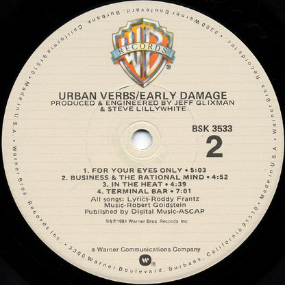 Urban Verbs : Early Damage (LP, Album, Los)