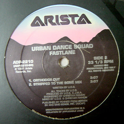Urban Dance Squad : Fastlane (12", Single, Promo)