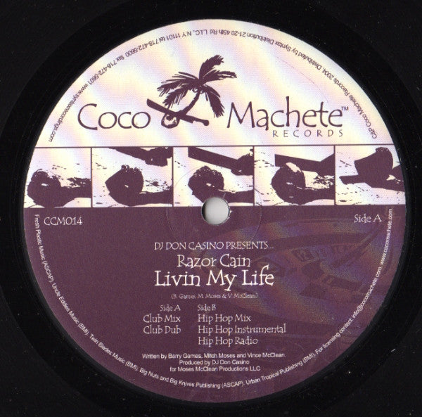 Razor Cain : Livin' My Life (12")