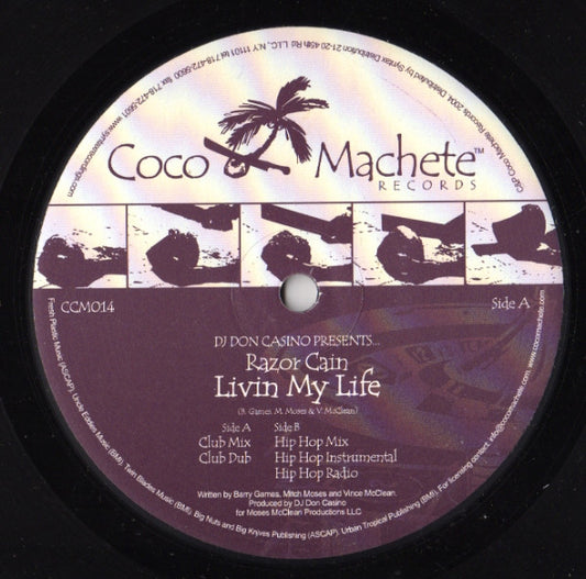 Razor Cain : Livin' My Life (12")