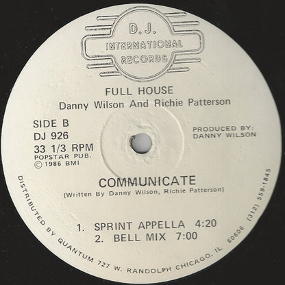 Full House : Communicate (12")