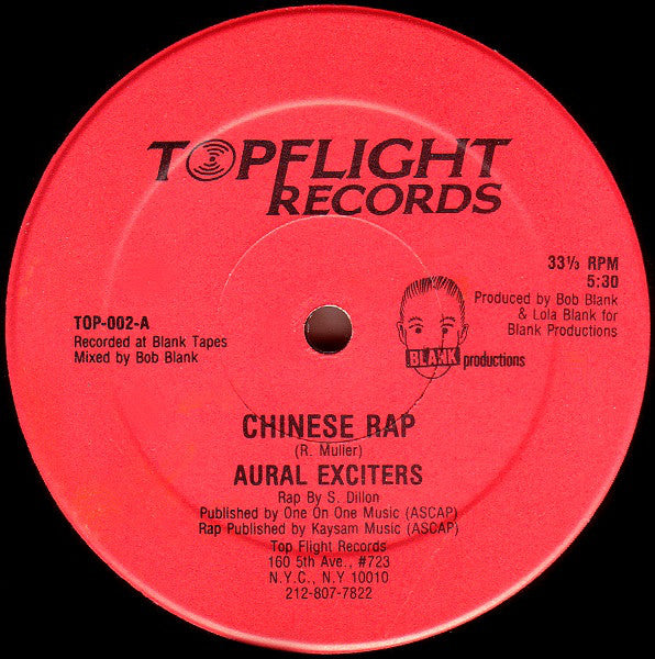 Aural Exciters : Chinese Rap (12")