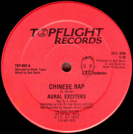 Aural Exciters : Chinese Rap (12")