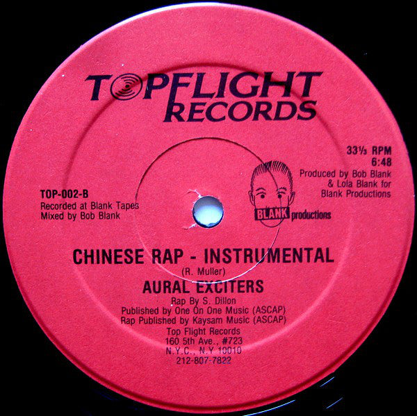 Aural Exciters : Chinese Rap (12")