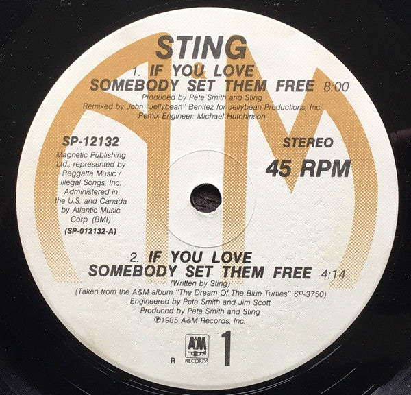 Sting : If You Love Somebody Set Them Free (12", R)