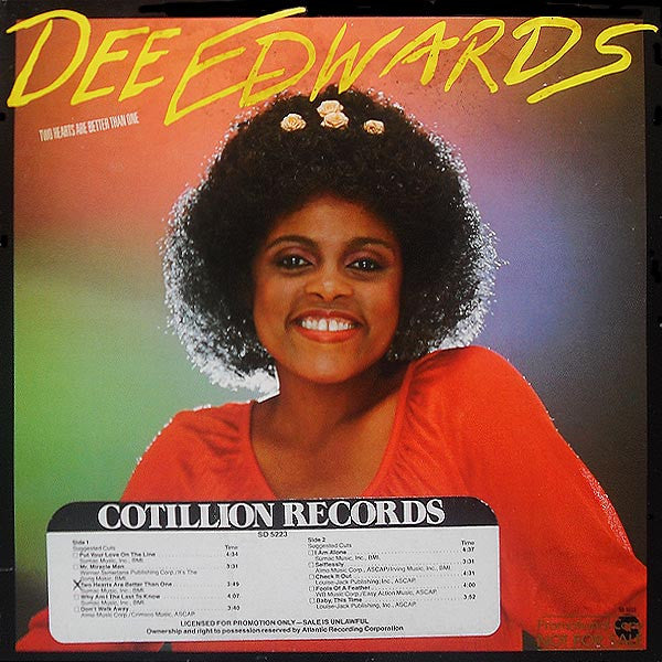 Dee Edwards : Two Hearts Are Better Than One (LP, Album, SP )