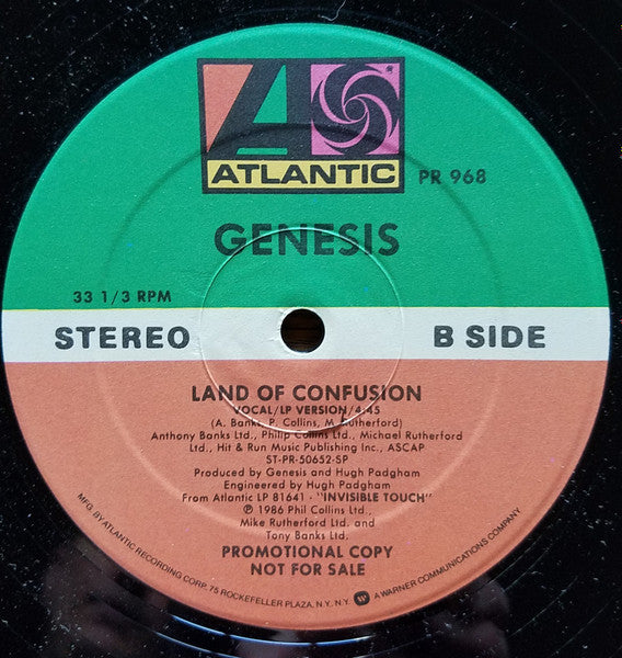 Genesis : Land Of Confusion (12", Promo)