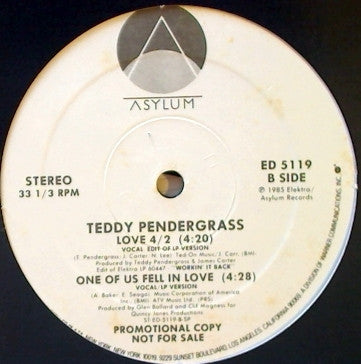 Teddy Pendergrass : Love 4/2 (12", Promo)
