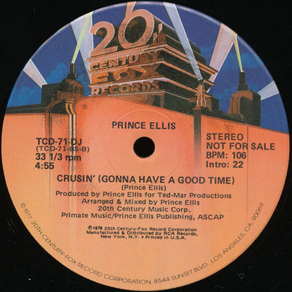 Prince Ellis : Disco Girl (12", Promo)