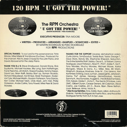 The RPM Orchestra : U Got The Power (12")